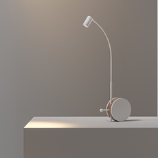 Lampe a poser chiocciola table blanc led 2700k 1000 lm o17 5cm h80cm lumen center italia 163954 thumb