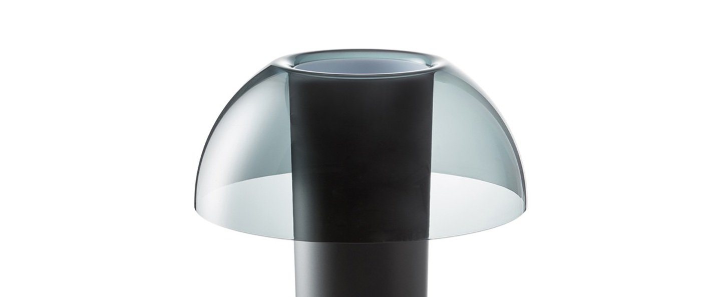 banner-image Lampe a poser colette gris fume o25cm h29 5cm pedrali normal