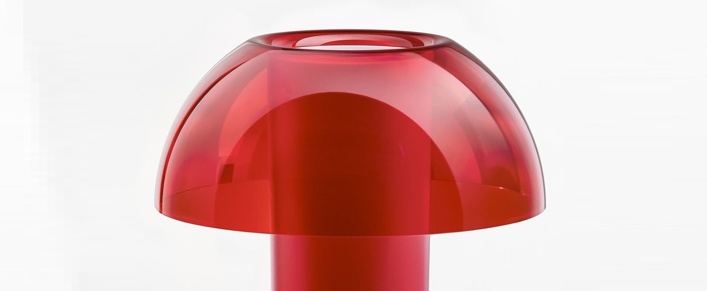 Lampe a poser colette rouge o25cm h29 5cm pedrali normal