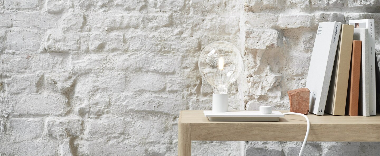 Lampe a poser control blanc h21cm l23cm muuto normal