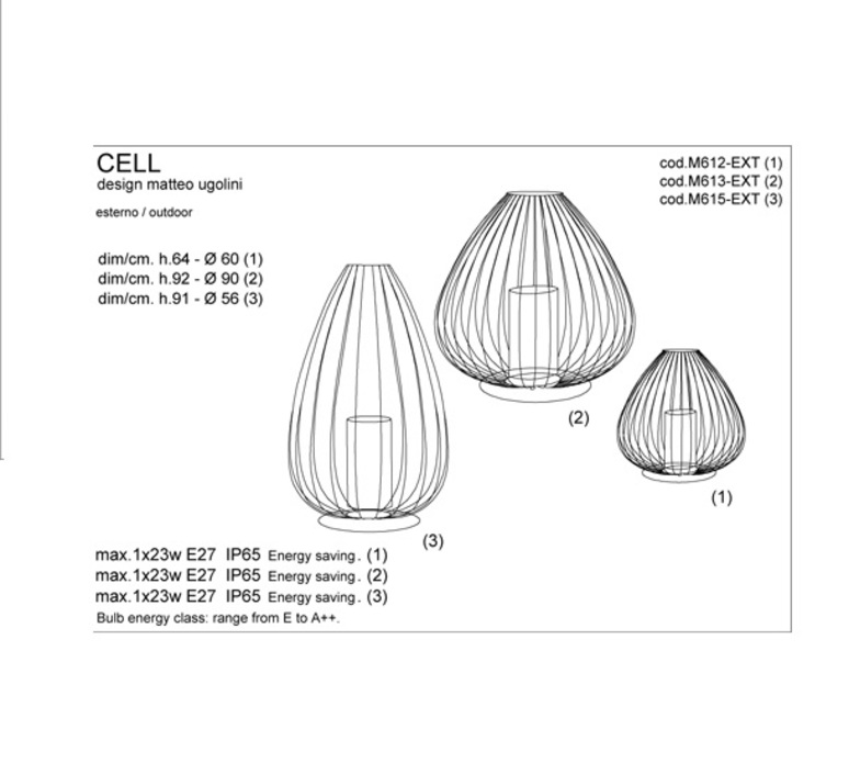 Cell matteo ugolini karman m613 ext luminaire lighting design signed 19966 product