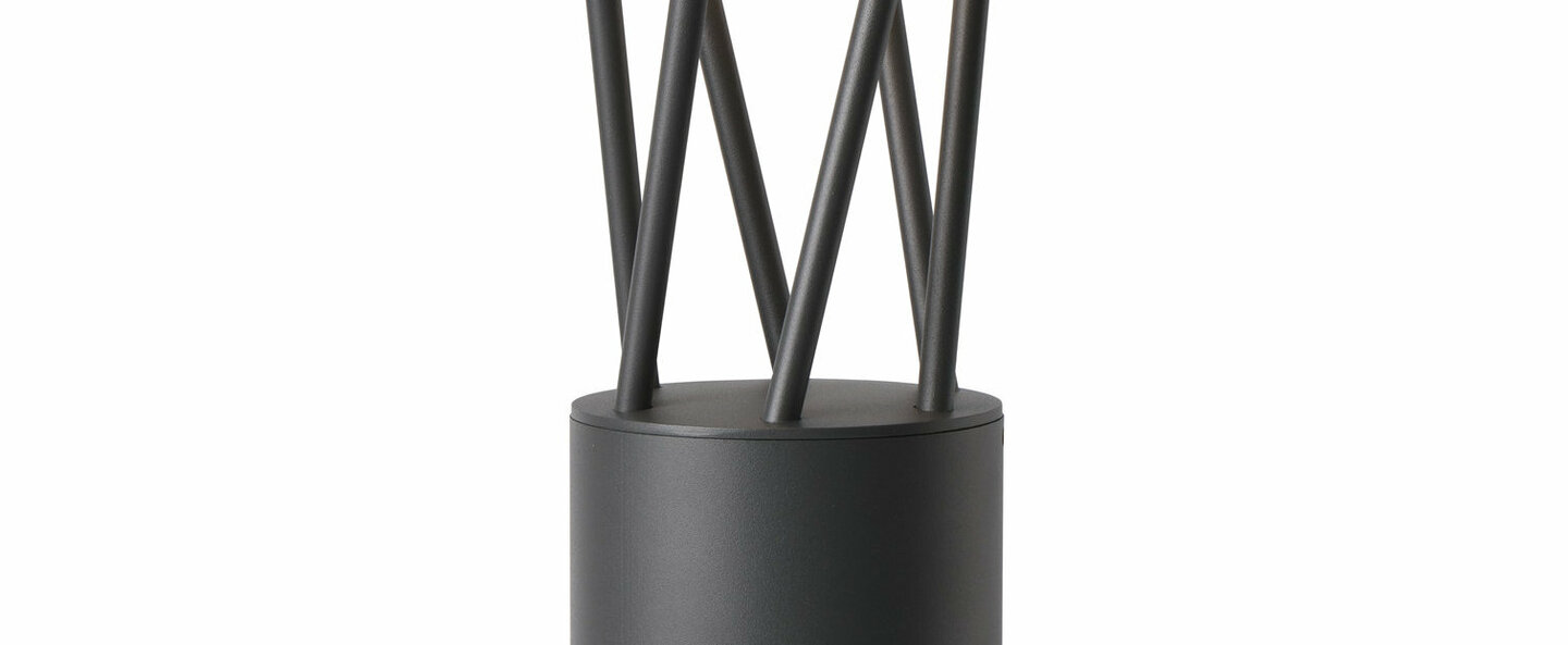 banner-image Lampe a poser d exterieur twist gris fonce ip65 led 3000k 500lm o14 5cm h50cm faro normal