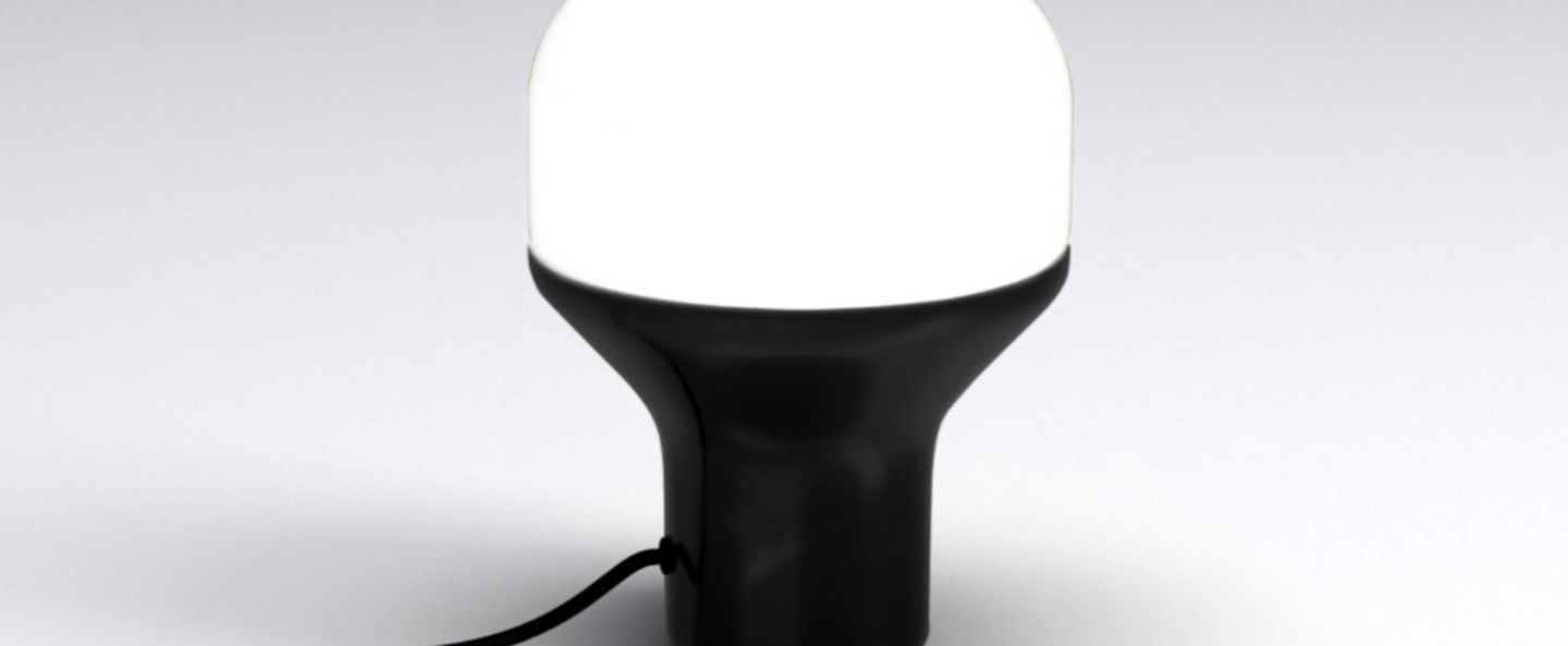 Lampe a poser delux s noir led o16cm h22cm martinelli luce normal