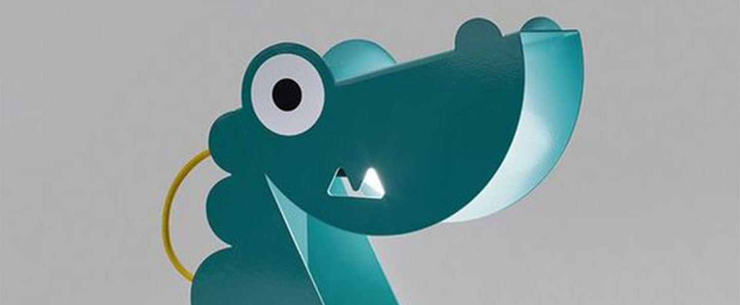 banner-image Lampe a poser dinosaure turquoise l24cm h22cm bleu carmin design normal