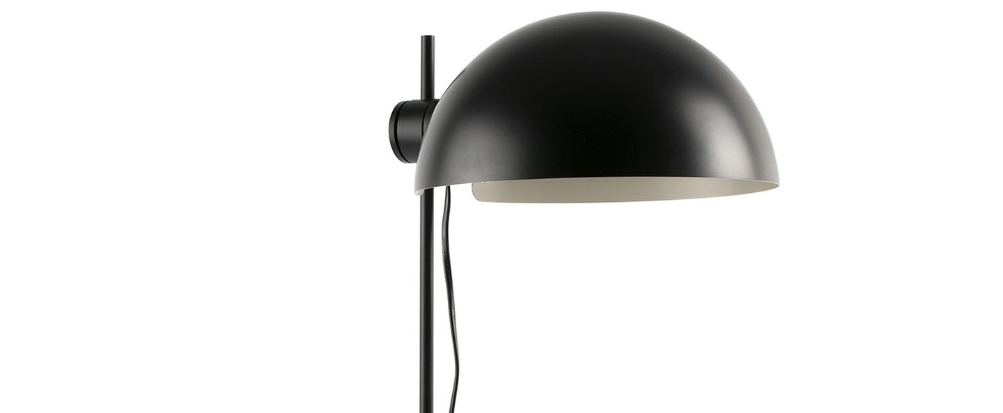 Lampe a poser dominica noir mat o25cm h53cm faro normal