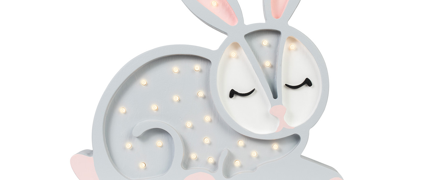 banner-image Lampe a poser enfant bunny gris clair l34cm h33cm little lights normal