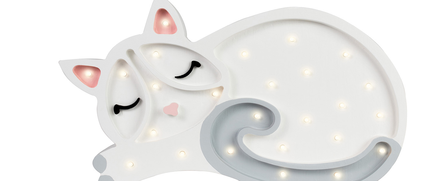 banner-image Lampe a poser enfant cat blanc l33cm h23cm little lights normal