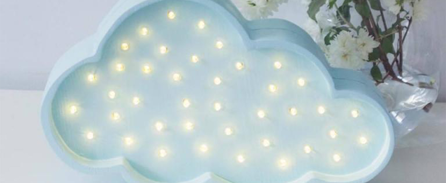 Lampe a poser enfant cloud bleu l37cm h23cm little lights normal