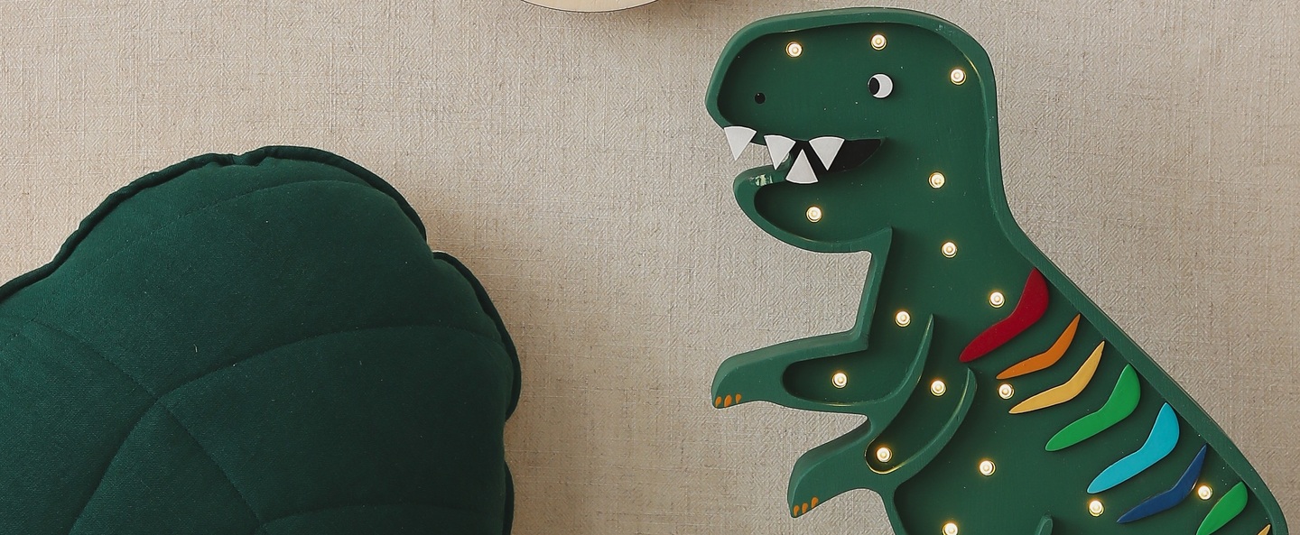 banner-image Lampe a poser enfant dino t rex lamp rainbow green led k lm l38cm h27cm little lights normal