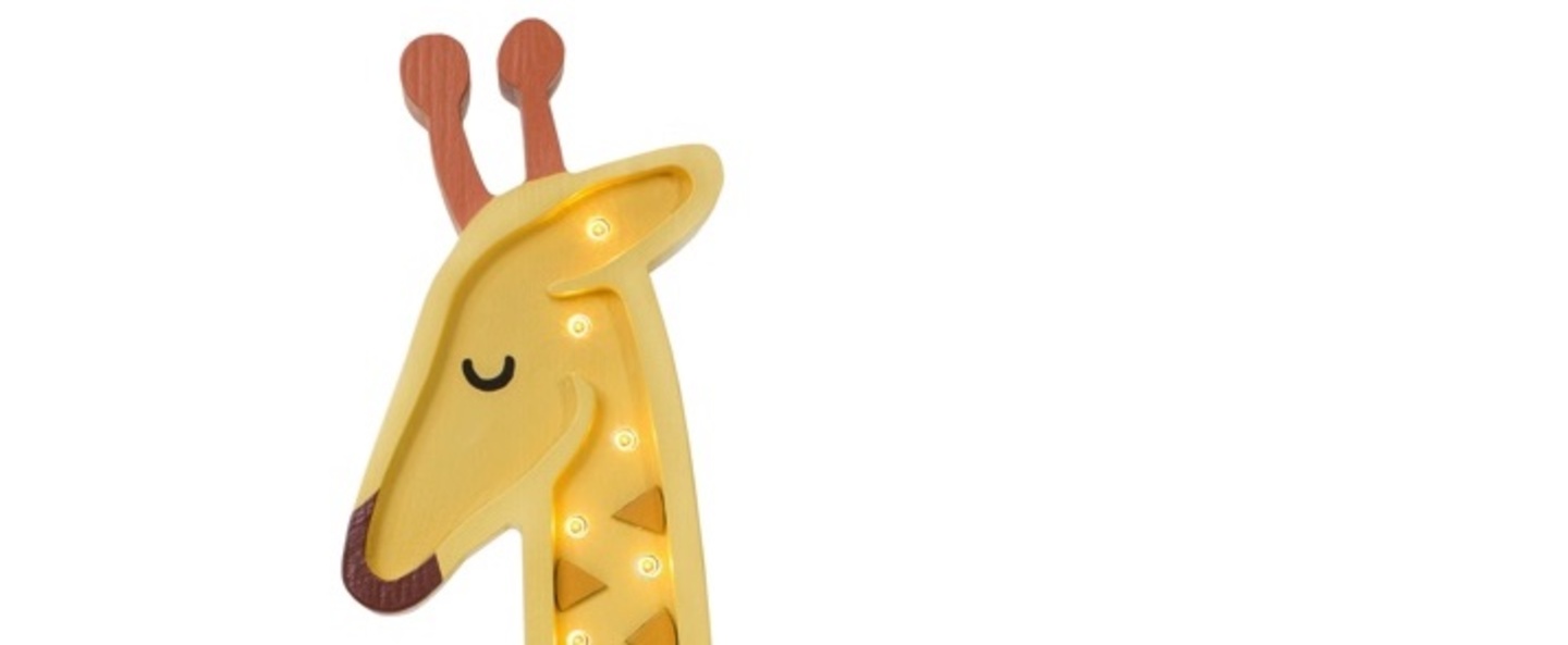 Lampe a poser enfant girafe jaune l24cm h51cm little lights normal