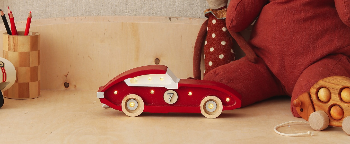 banner-image Lampe a poser enfant race car mini lamp frecciarossa led k lm l25cm h10cm little lights normal