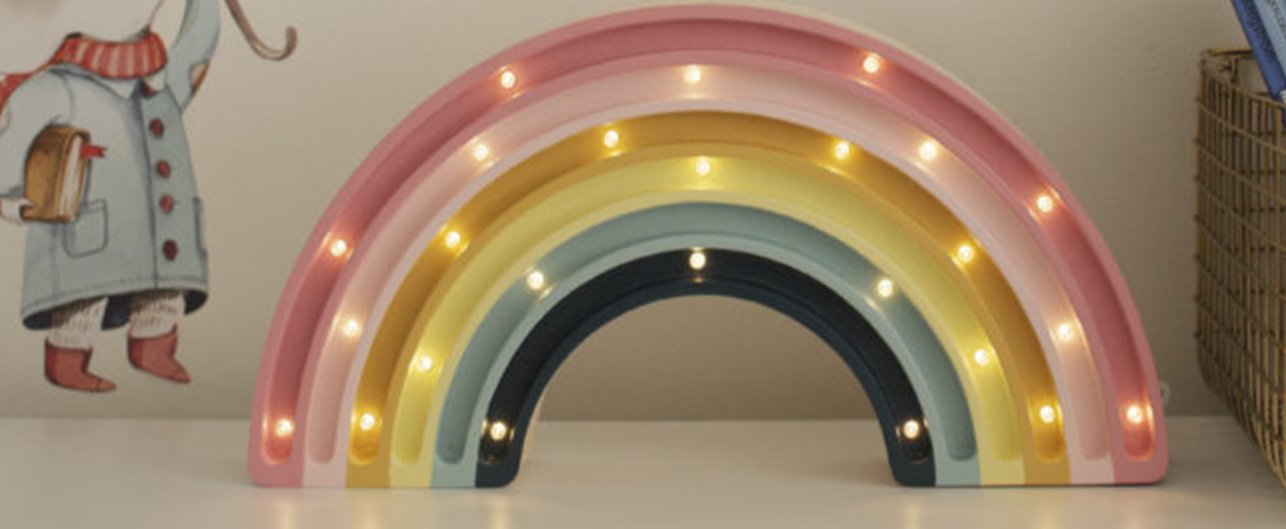 Lampe a poser enfant rainbow retro l37cm h20cm little lights normal