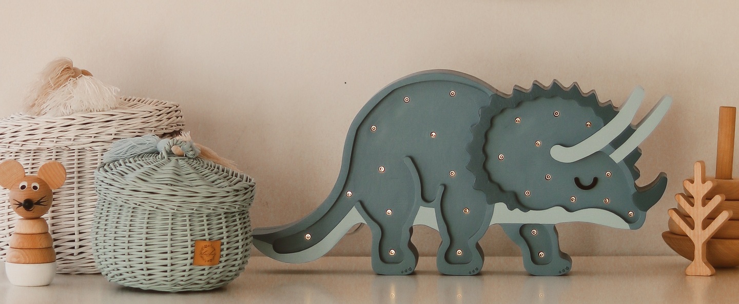 banner-image Lampe a poser enfant triceratops bleu l49cm h23cm little lights normal