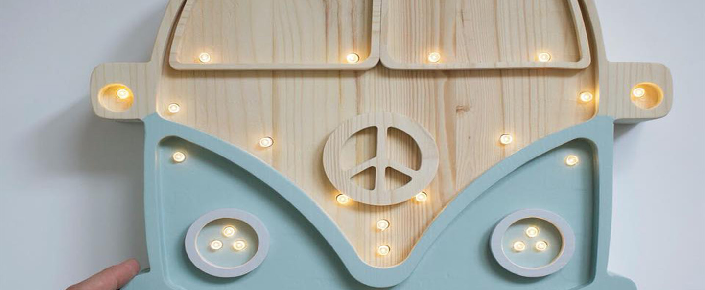 banner-image Lampe a poser enfant van bleu retro bois l30cm h29cm little lights normal