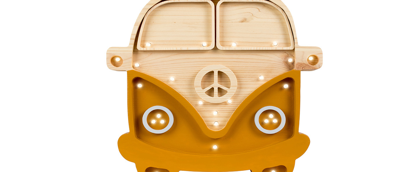 banner-image Lampe a poser enfant van moutarde bois l30cm h29cm little lights normal