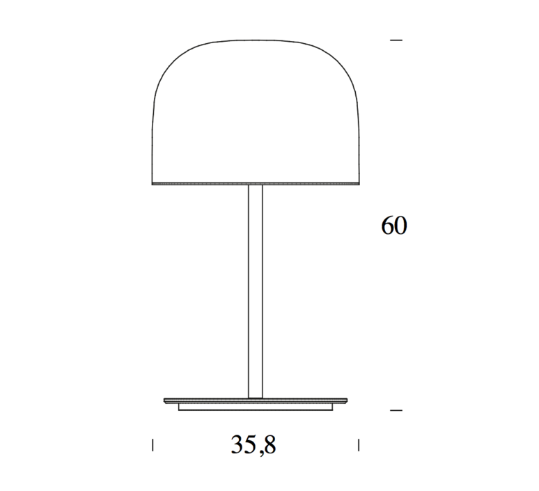 Lampe à poser, Equatore , cuivre, LED, Ø35,8cm, H60cm - Fontana Arte -  Luminaires Nedgis