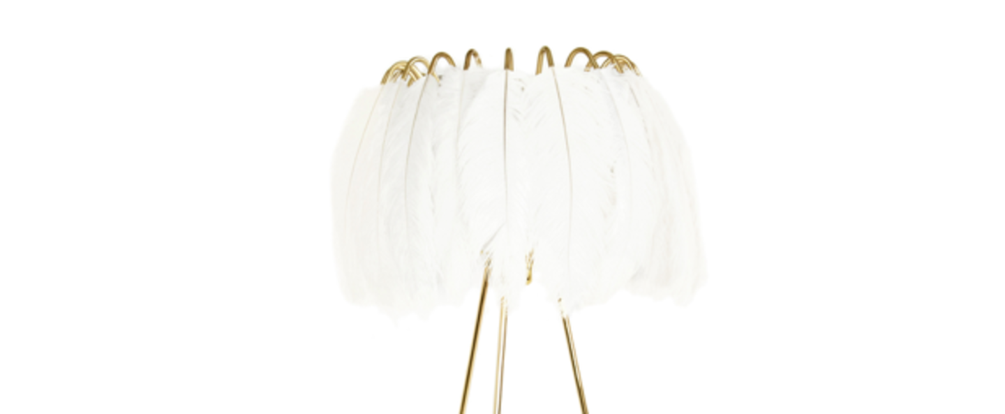 Lampe a poser feather blanc o50cm h50cm mineheart normal