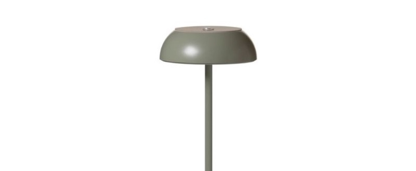 Lampe a poser float vert beton gris beton ip55 led dim 2700k 200 lm o13 5cm h34 7cm axolight normal