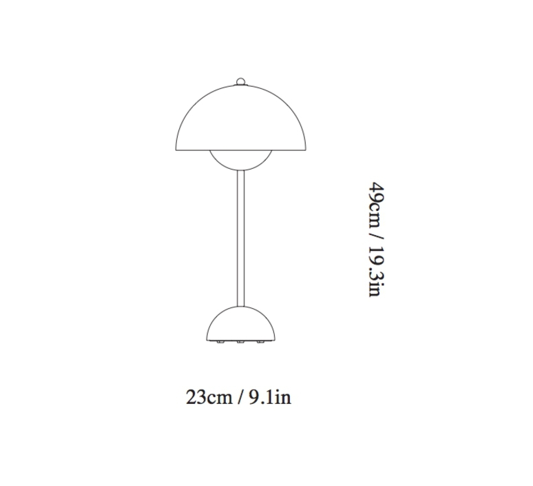 Flowerpot vp3 verner panton lampe a poser table lamp  andtradition 20723101  design signed 56815 product