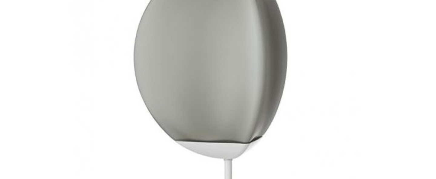 Lampe a poser fruitfull large gris fume ip40 led 3000k l26 5cm h40cm fabbian normal