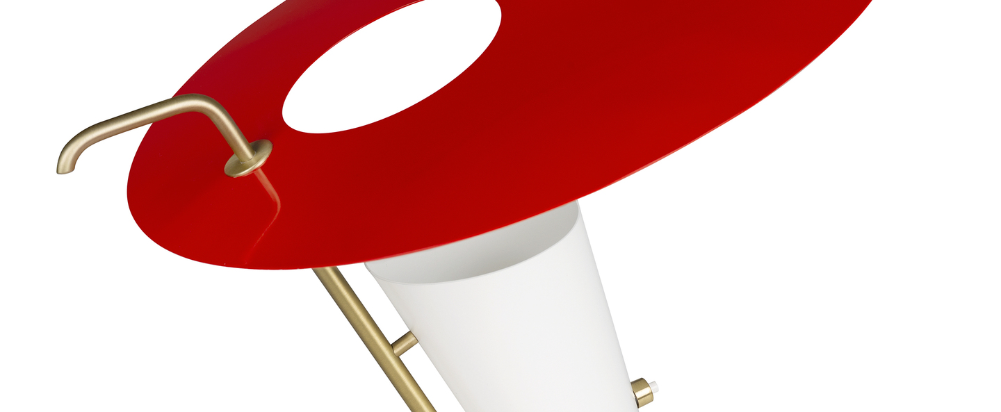 Lampe a poser g24 guariche rouge o39cm h42cm sammode normal