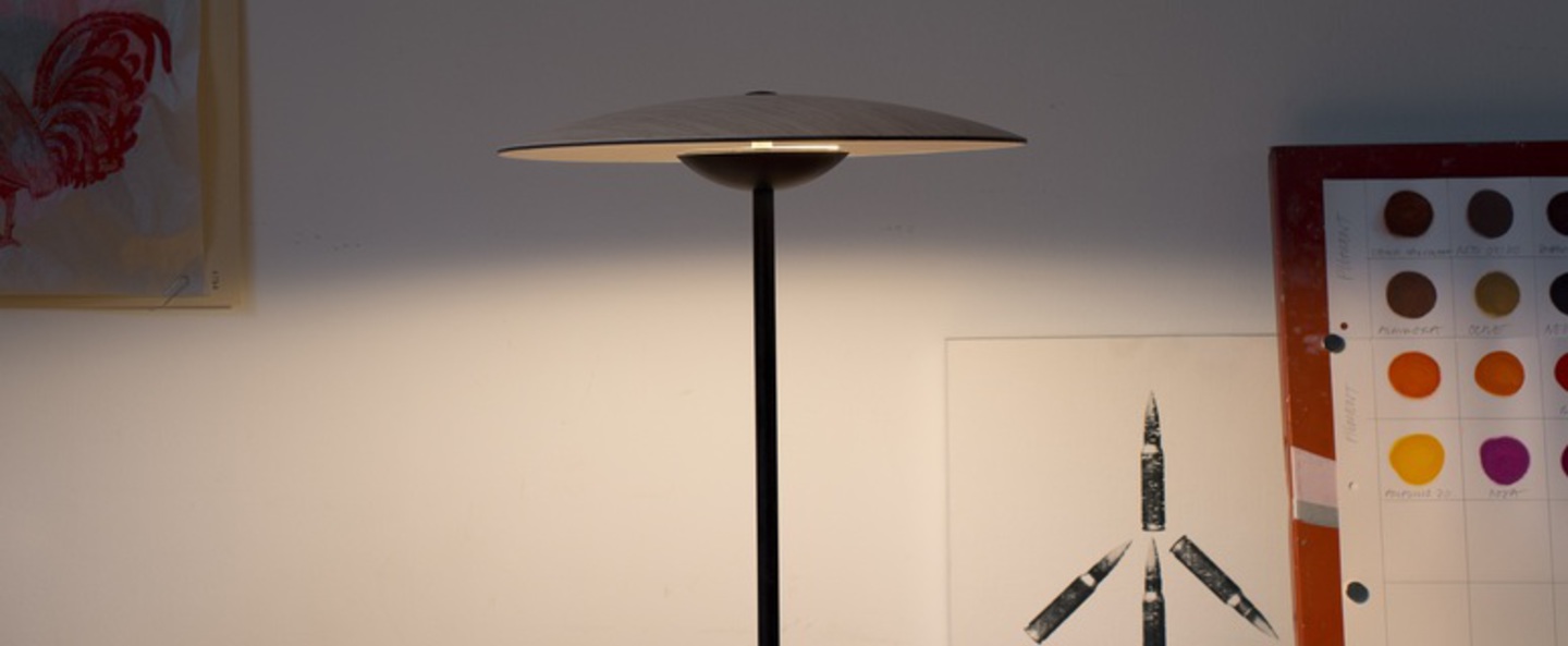 Lampe a poser ginger wenge led h46 5cm marset normal