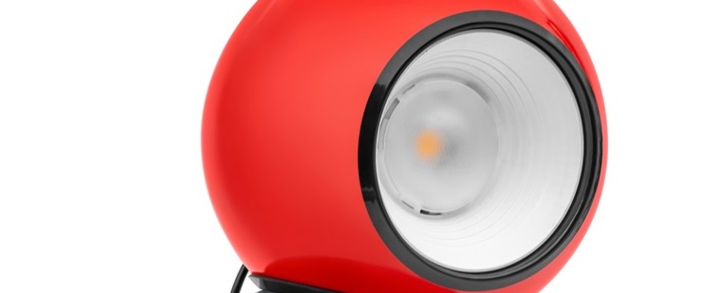 Lampe a poser gravitino 541 gris et rouge led dim 3000k 956 lm l14cm h24 9cm stilnovo normal