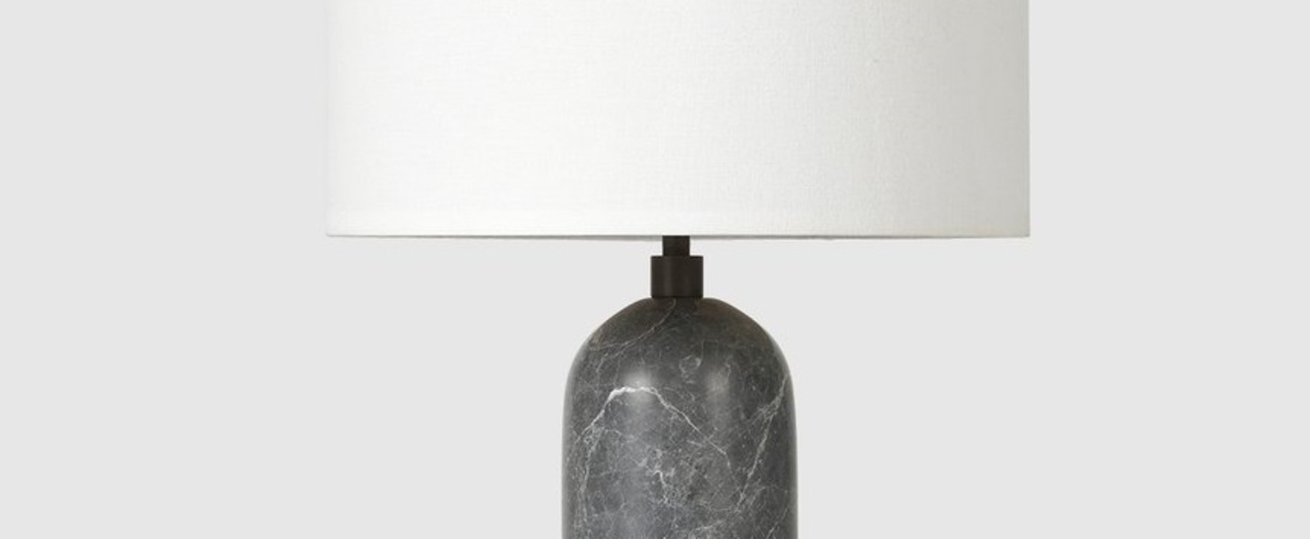 Lampe a poser gravity s gris marbre o30cm p49cm gubi normal