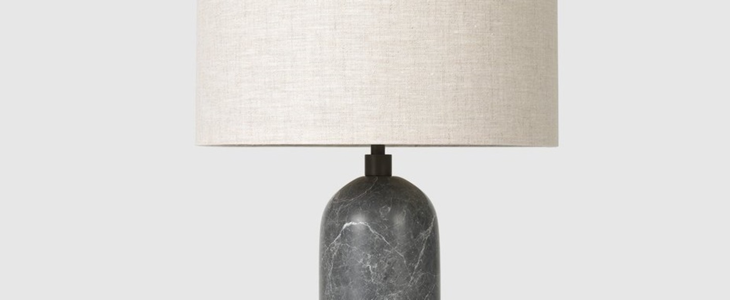 Lampe a poser gravity s gris marbre o41cm p65cm gubi normal