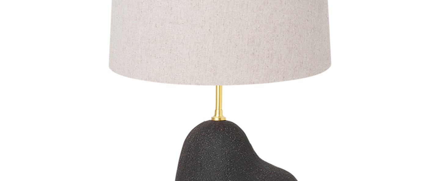 Lampe a poser hebe small eclipse anthracite naturel l18cm h30cm ferm living normal