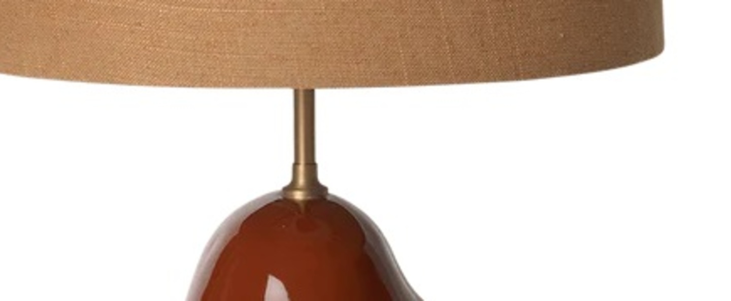 Lampe a poser hebe small eclipse terracotta curry l18cm h30cm ferm living normal