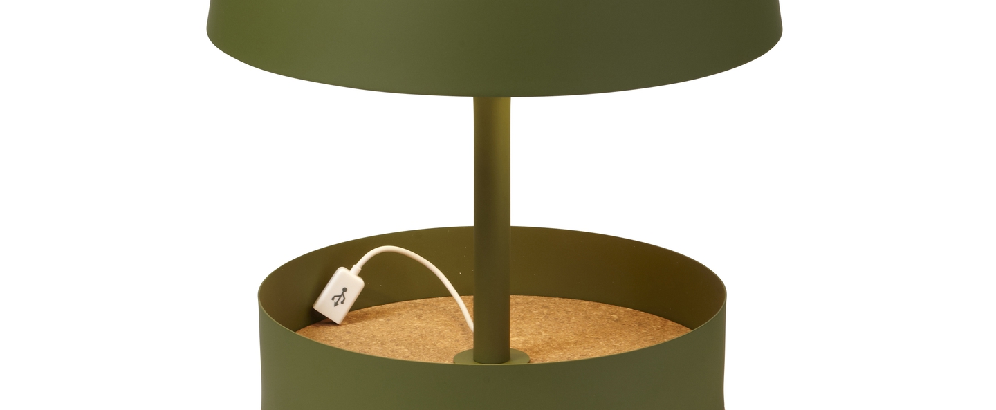 Lampe a poser hodge podge usg vert h39 5cm forestier normal