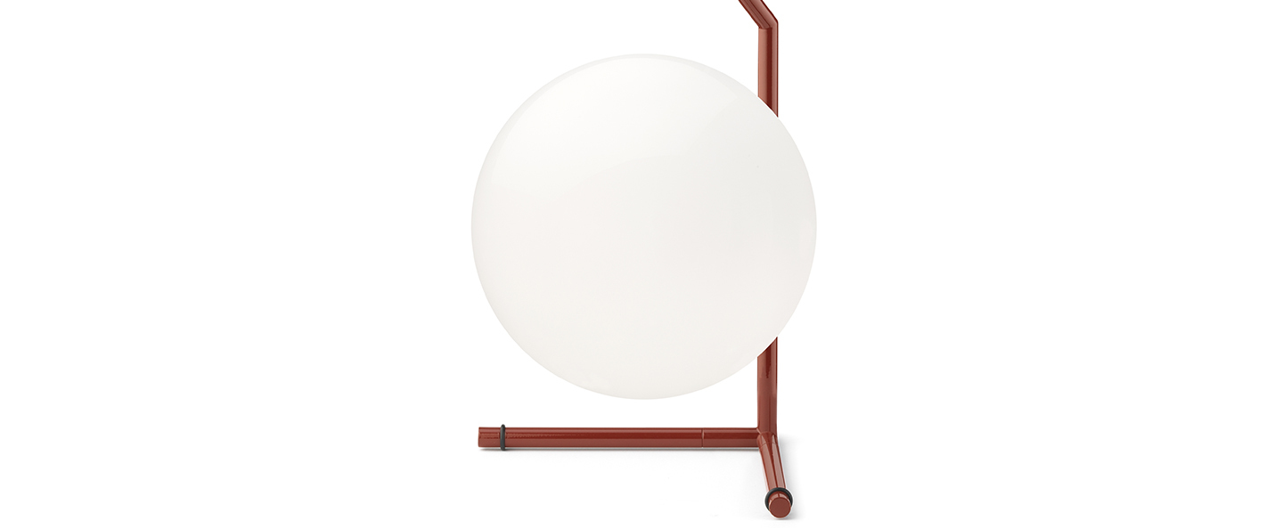 banner-image Lampe a poser ic lights table 1 low opalin et rouge burgundy o20cm h38 1cm flos normal