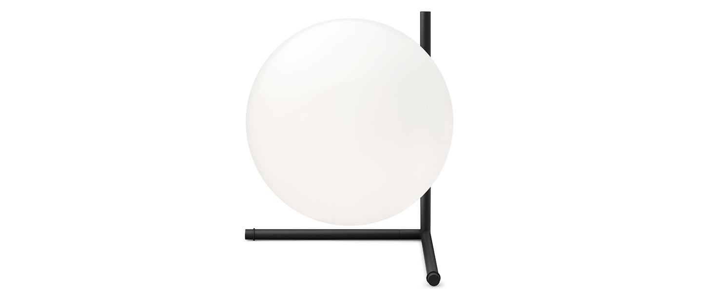 banner-image Lampe a poser ic lights table 2 opalin et noir o30cm h35cm flos normal