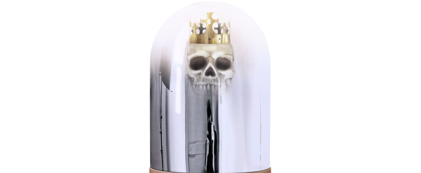 Lampe a poser king arthur chrome led o30cm h42cm mineheart normal