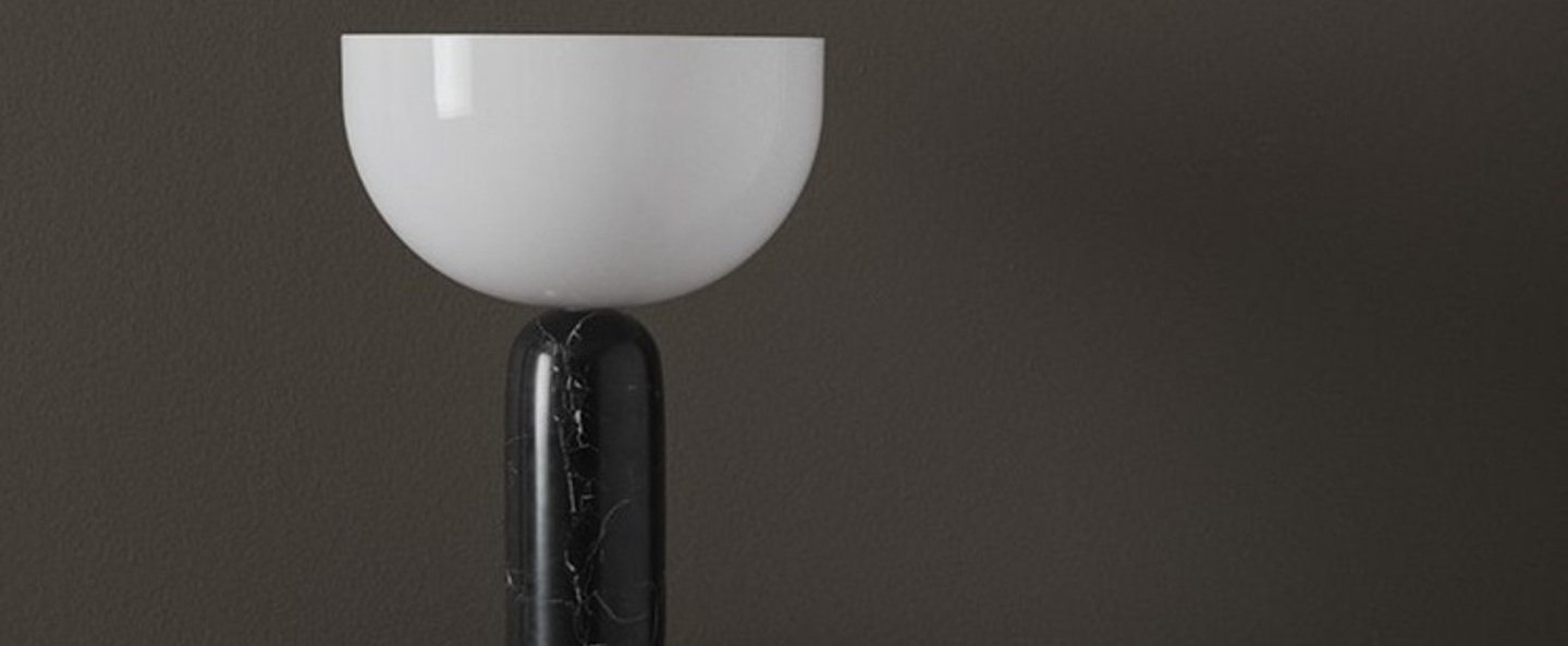 banner-image Lampe a poser kizu small marbre noir blanc o25cm h35cm new works normal