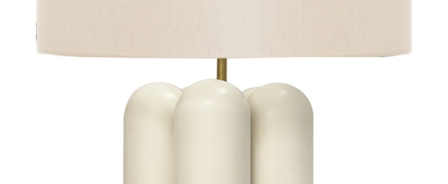 Lampe a poser la grande lampe charlotte blanc creme abat jour lin o40cm h68cm cosin normal