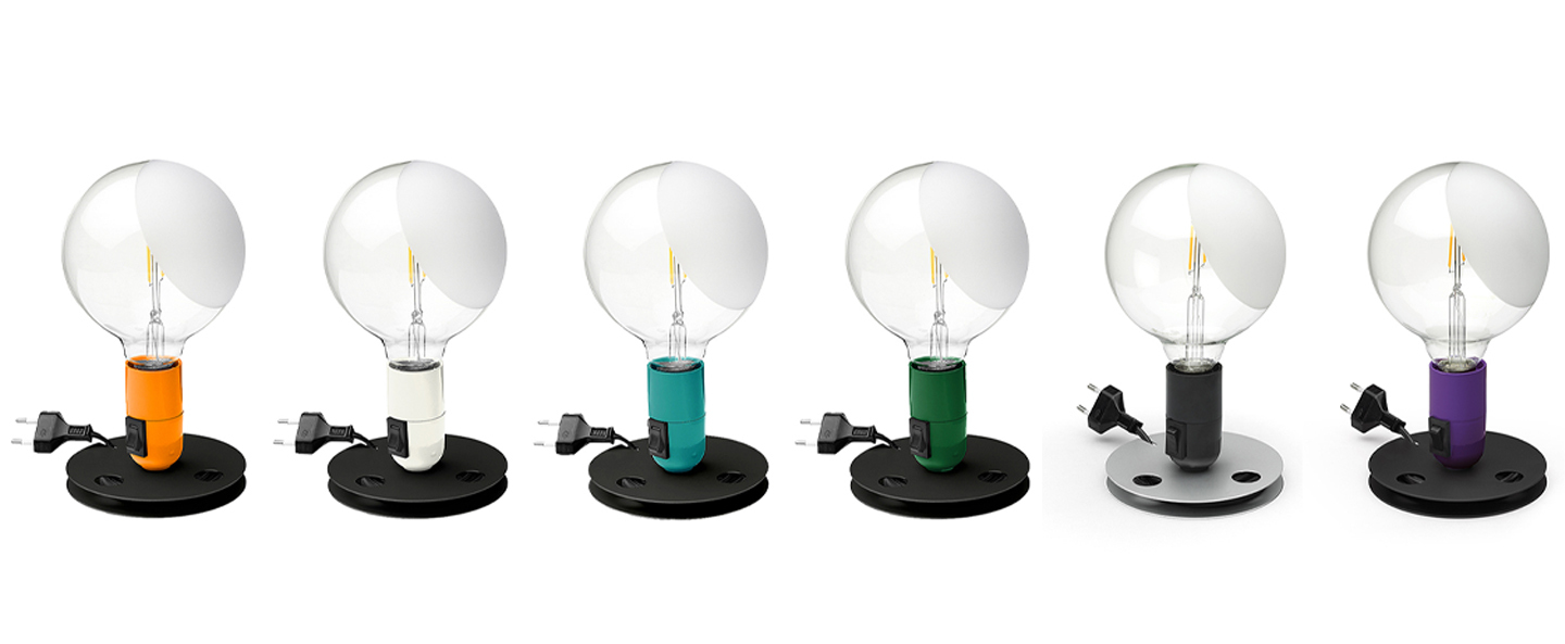 banner-image Lampe a poser lampadina violet led 2700k 200lm o12 5cm h24cm flos normal