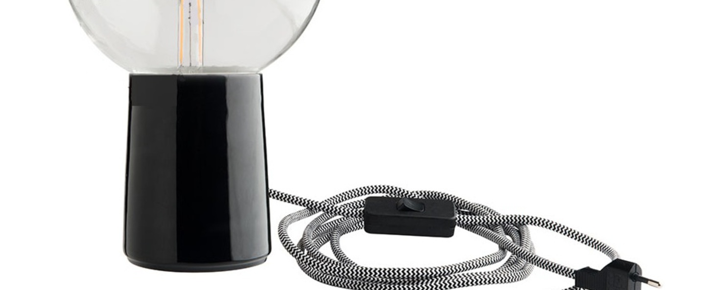banner-image Lampe a poser lampe de table en porcelaine noir o11cm h13 5cm zangra normal