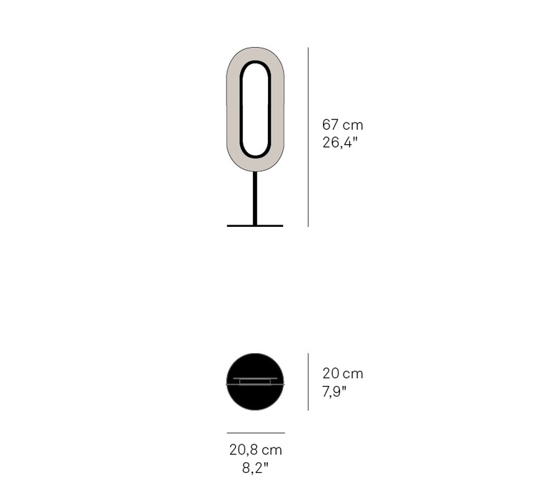 Lens oval mut design lampe a poser table lamp  lzf lens ov m gd led 20  design signed nedgis 76448 product