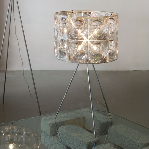 Table Lamp Lighthouse Transparent Chrome H55cm Innermost