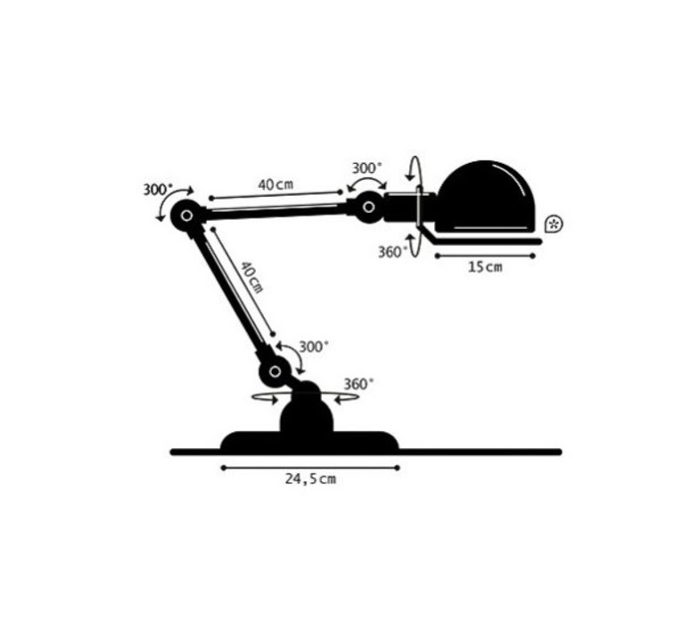 Loft  lampe a poser table lamp  jielde loft d6440x ral 8017  design signed 54487 product