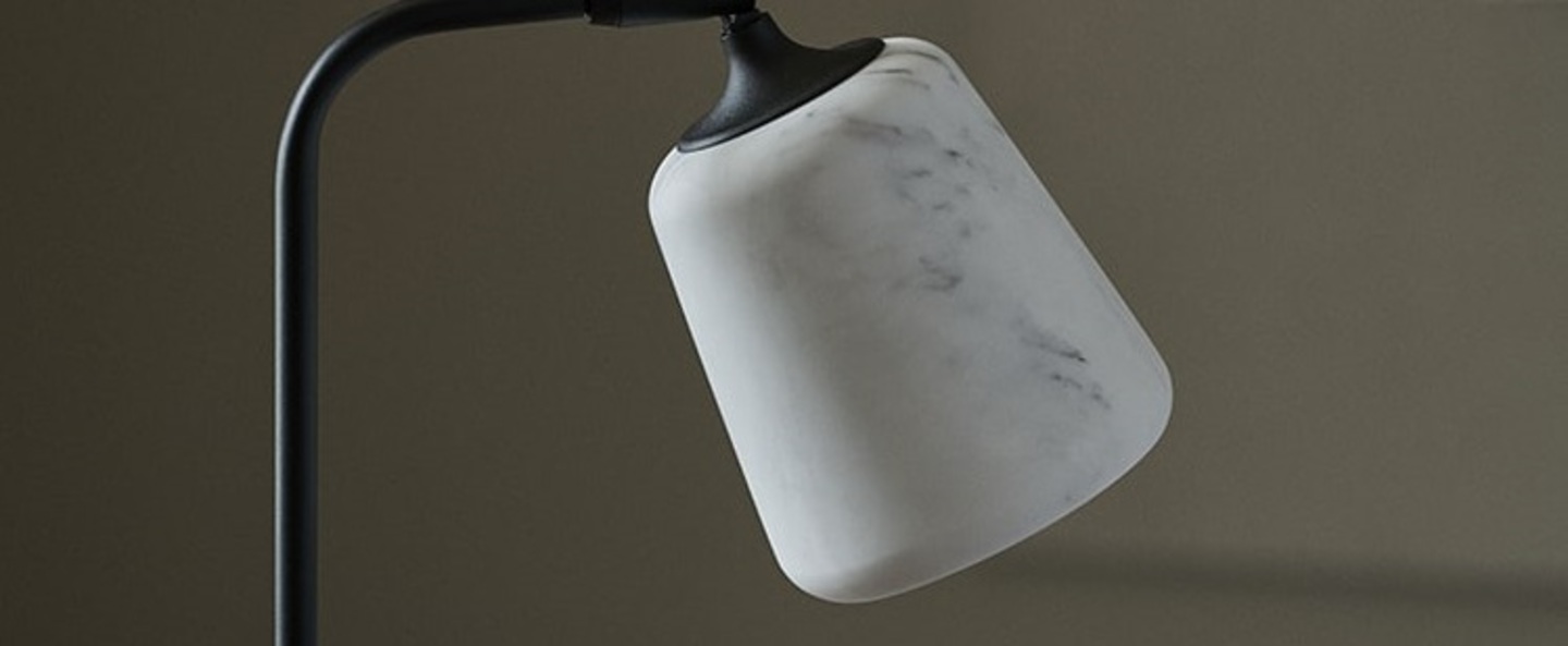 banner-image Lampe a poser material marbre blanc l19cm h45cm new works normal