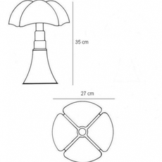 Mini pipistrello touch dimmable gae aulenti lampe a poser table lamp  martinelli luce 620 j dim t  design signed 43196 thumb