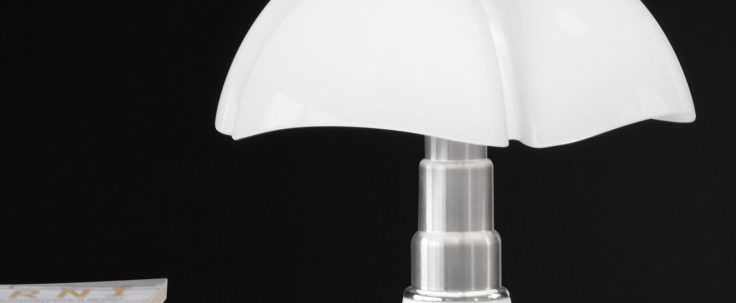 Lampe a poser minipipistrello tactile led blanc h35cm martinelli luce normal