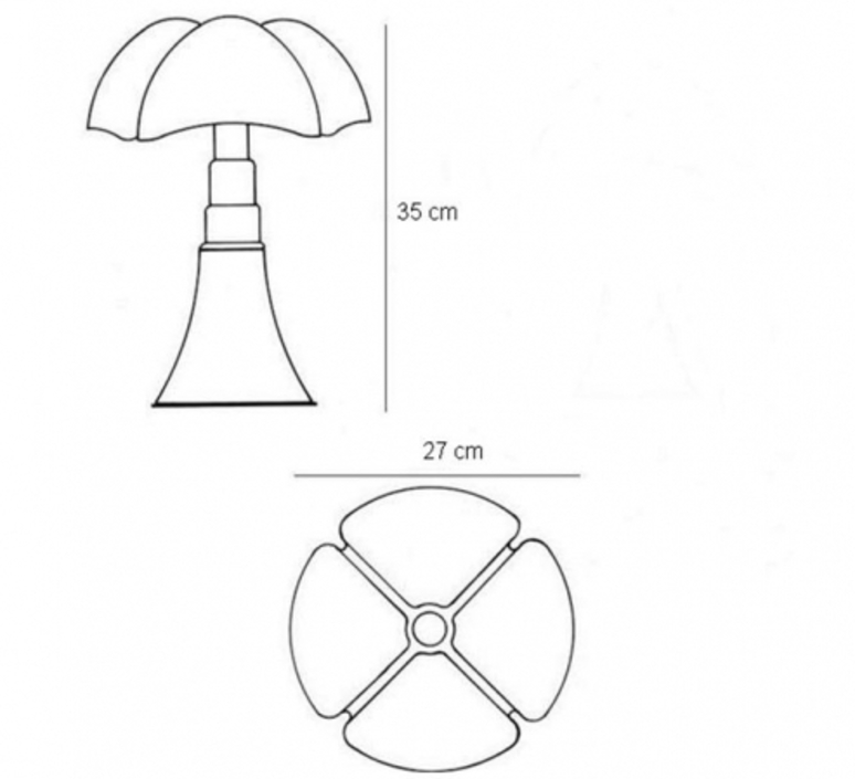 Minipipistrello gae aulenti martinelli luce 620 j t ma luminaire lighting design signed 15596 product