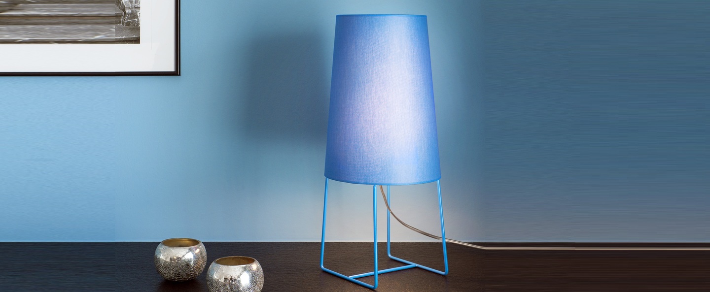 Lampe a poser minisophie bleu h46cm fraumaier normal