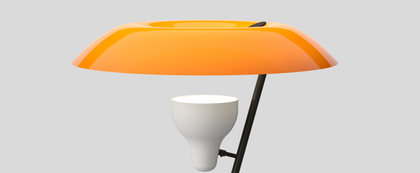 banner-image Lampe a poser model 548 orange laiton noir led 2700k 730lm o50cm h50cm astep normal