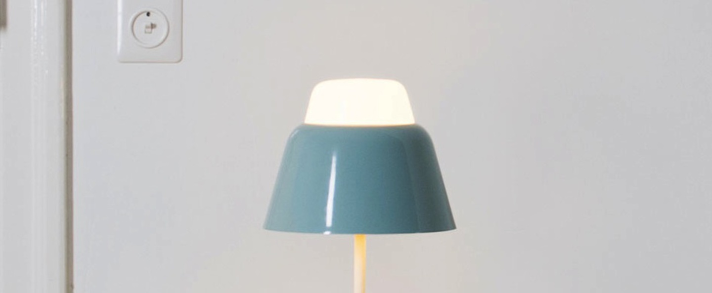 Lampe a poser modu bleu gris h47cm o21cm teo normal