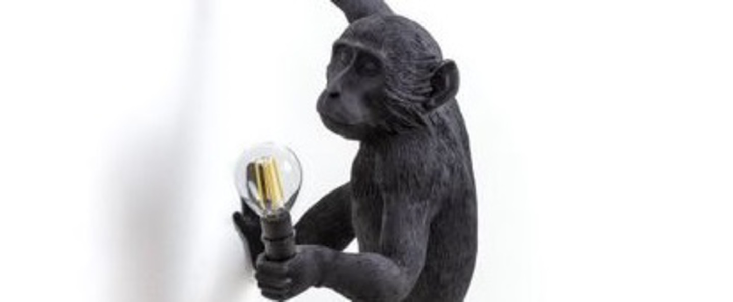 Lampe a poser monkey hanging right noir l37cm h75cm seletti normal